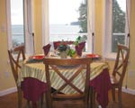 Romantic dining area with ocean views